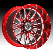Worx Offroad Forged WF818RT Red Milled Custom Truck Wheels